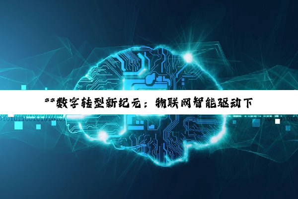 **数字转型新纪元：物联网智能驱动下的智慧城市与产业革新深度探索**